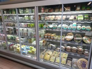 dips, hummus, vegan yogurts, margarine.... at EkoPlaza in Haarlem