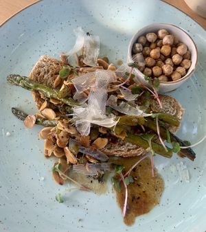 Spring breakfast (w/ chickpeas instead of egg)  at Delish in Hout Bay