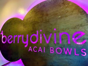 Sign  at Berry Divine Acai Bowls in Sedona