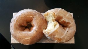 Lemon poppy seed and glazed at Mighty-O Donuts - Denny Triangle in Seattle