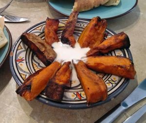 Roasted Sweet Potatoes (vegan) at Levantine in Paris