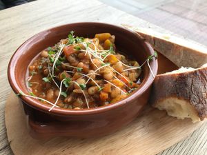 Jackfruit and vegetable stew - vegan  at Oliveira in South West London