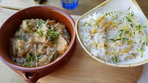 Breadfruit curry at Oliveira in South West London