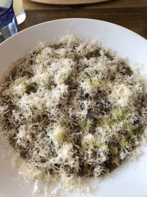 Vegan mushroom risotto  at Oliveira in South West London