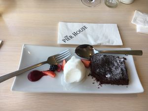 Scrummy brownie  at The Pier House in Bideford