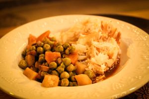 green peas with rice at Sole Insight in Beirut