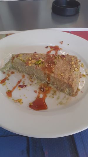 Tarta de pistacho at La Cachopería in Aviles