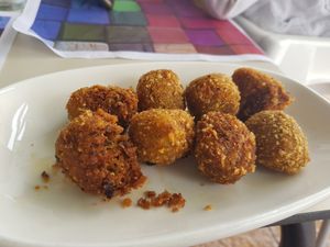 Vegan croquettes at La Cachopería in Aviles