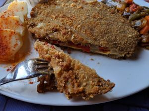 inside of the cachopo at La Cachopería in Aviles