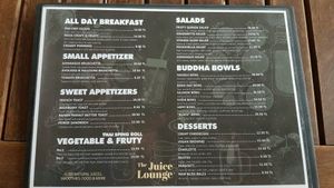 Menu_2 at The Juice Lounge in Antalya