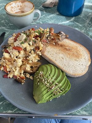 Tofu scramble  at Watertank Cafe in Alice Springs