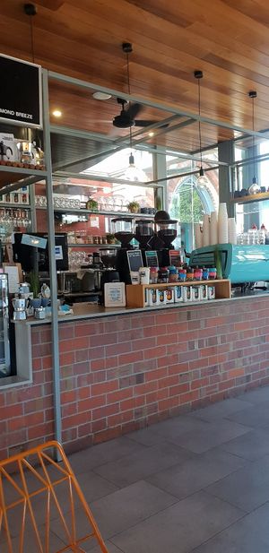 Cafe or the front of an old Abbey at Dear Abbey in Moonee Ponds