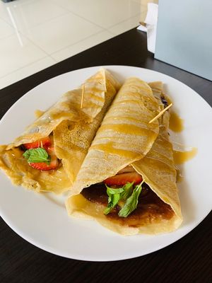 Vegan nutella crepe ❤️❤️❤️ at Urban Greenhouse in Panama City