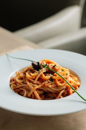 Linguini bolognese at Spot in Novi Sad