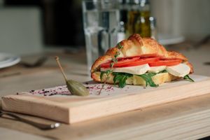 Croissant sandwich at Spot in Novi Sad