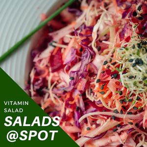 Salads @ Spot - cafe & vegan kitchen
Vitamin salad (carrot, celery, apple, beetroot, red & green cabbage, mung bean seedlings, sesame oil, black sesame)…….250RSD
Vitaminska salata (šargarepa, celer, jabuke, cvekla, crveni i beli kupus, klice mungo pasulja, ulje od susama, crni susam)……..250din
*Nijedna namirnica nije životinjskog porekla*
• 
U Spotu ručak služimo od 12h do 22h.
•
Semenke crnog susama sadrže čak 60% više kalcijuma od žutih semenki susama i imaju jači ukus. Crni susam odličan je izvor magnezijma. Kalcijum i magnezijum pomažu regulisanje krvnog pritiska, preventivno deluju na pojavu migrena, sprečavaju pojavu astmatičnih grčeva, i poboljšavaju san. 
Crni susam veoma je dobar izvor bakra i cinka. Dovoljan unos bakar omogućava aktivaciju enzima koji aktiviraju stvaranje elastina i kolagena,  koji su neophodni za dobro funkcionisanje zglobova i kostiju. Dovoljan unos cinka obezbeđuje dobru čvrstinu kostiju i sprečava prelome i osteoporozu, a ima važnu ulogu i u održavanju imuniteta.
Crni susam sadrži sezamin i sezamolin koji spadaju u grupu lignana. Lignani su fitoestrogeni, dobar su izvor dijetetskih vlakana, pozitivno deluju na obaranje lošeg holesterola  i imaju antioksidativno dejstvo. • Kompletan meni možete pogledati na našoj fb stranici https://www.facebook.com/spot021/
 •
 Vidimo se u zdravoj tački Novog Sada!   at Spot in Novi Sad