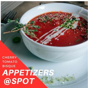 Appetizers @spot.ns 
Cherry tomato bisque (cherry tomato sauce, basil, parsley, cashew cream sauce, croutons)........200RSD
Paradajz čorba (pelat od čeri paradajza, bosiljak, peršun, pavlaka od indijskog oraha, krutoni)........200din
*Nijedna namirnica nije životinjskog porekla*
•
U Spotu ručak služimo od 12h do 22h.
•
Čeri paradajz obiluje vitaminima poput vitamina C, zatim vitamina A, ali i neizostavnim vitaminima grupe B, E i K, i štiti od brojnih infekcija i prehlade. Od minerala najzastupljeniji su kalijum i gvožđe, a zatim i natrijum, bakar, magnezijum i fosfor. Bogatstvo pre svega kalijumom daje mu veliku ulogu u regulisanju visokog krvnog pritiska, a bogatstvo u gvožđu je ideano u borbi protiv anemije. 
U našoj kuhinji se sprema izuzetno ukusna čorba od čeri paradajza koju morate probati!
•
Kompletan meni možete pogledati na našoj fb stranici https://www.facebook.com/spot021/
•
Vidimo se u zdravoj tački Novog Sada! at Spot in Novi Sad
