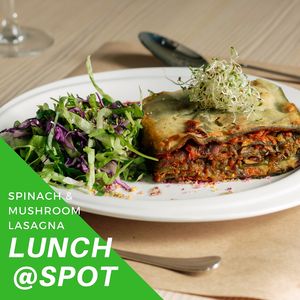 Lunch @ Spot - cafe & vegan kitchen
Spinach & mushroom lasagna (onion, garlic, carrot, zucchini, champignons, porcini mushrooms, tomato sauce, bechamel sauce, salad mix)…….420RSD
Lazanja od spanaća sa pečurkama (crni luk, beli luk, šargarepa, tikvice, šampinjoni, vrganji, pelat, bešamel sos, miks salata)……..420din
*Nijedna namirnica nije životinjskog porekla*
•
U Spotu ručak služimo od 12h do 22h.
•
Spanać ima izrazitu vitaminaku vrednost. U sebi sadrži dosta belančevina, kalcijuma, bakra, gvožđa, magnezijuma, mangana, cinka, natrijuma i kalijuma. Od vitamina prisutni su vitamin A, C, E, K.
U Spotu pravimo testo za lazanje od ove veoma hranljive namirnice.
•
Kompletan meni možete pogledati na našoj fb stranici https://www.facebook.com/spot021/
•
Vidimo se u zdravoj tački Novog Sada! at Spot in Novi Sad
