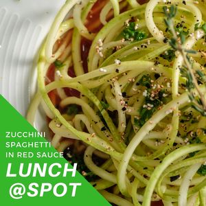 Lunch @spot.ns 
Zucchini spaghetti in red sauce (zucchini, red sauce, fresh basil, parmesan)........400RSD
Spaghetti od tikvica u crvenom sosu (tikvice, crveni sos, svež bosiljak, parmezan)........400din
*Nijedna namirnica nije životinjskog porekla*
•
U Spotu ručak služimo od 12h do 22h.
•
Nutricioni kvasac ne sadrži gluten, a bogat je proteinima, selenom, cinkom, folnom kiselinom i vitaminima B kompleksa i C. Takodje u sebi sadrži i natrijum, gvoždje i magnezijum. U Spotu pravimo veoma ukusan parmezan od nutricionog kvasca i orašastih plodova.
•
Kompletan meni možete pogledati na našoj fb stranici https://www.facebook.com/spot021/
•
Vidimo se u zdravoj tački Novog Sada!
 at Spot in Novi Sad