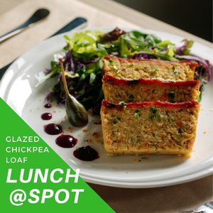 Lunch @spot.ns 
Glazed chickpea loaf (onion, carrot, garlic, chickpeas, tomato sauce, soy sauce, celery, caper, raspberry flavoured aceto balsamico,
salad mix)........360RSD
Glazirana vekna od leblebija (crni luk, šargarepa, beli luk, leblebija, pelat, soja sos, celer, kapar, aćeto malina, miks salata)........360din
*Nijedna namirnica nije životinjskog porekla*
•
U Spotu ručak služimo od 12h do 22h.
•
Leblebija je nemirnica koja u sebi sadrži veliki procenat belančevina, gvoždja, kalcijuma, magnezijuma, fosfora, kalijuma, natrijuma, cinka, mangana i selena, kao i vitamin A, B1, B2, B3, B6, B5, C, E, K.
•
Kompletan meni možete pogledati na našoj fb stranici https://www.facebook.com/spot021/
•
Vidimo se u zdravoj tački Novog Sada!
 at Spot in Novi Sad