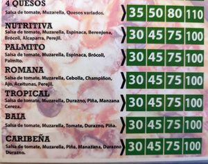 Vegetarian pizzas 2 of 2 at La Torre Italiana in Tupiza