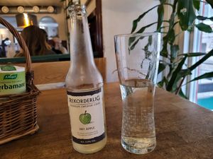 Dry cider (but it was sweet) at Restaurang Solrosen in Gothenburg