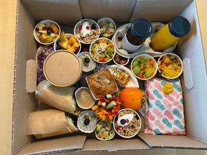 Vegan brunchbox at Schadzi Cafe in Linz