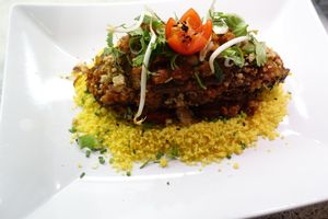 Vegan lunch Meal at Schadzi Cafe in Linz