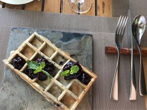 Waffles at Paresa Resort in Phuket