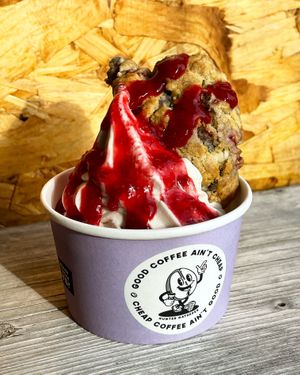 Plant based soft serve sundae! at Hunter Gatherer in Portsmouth