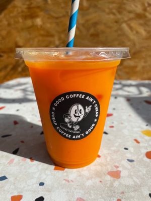 Immune Booster Juice - carrot, orange, lemon, ginger & turmeric at Hunter Gatherer in Portsmouth