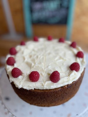 Raspberry cream cake!!  at Hunter Gatherer in Portsmouth