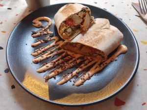 Mexican breakfast wrap at Hunter Gatherer in Portsmouth
