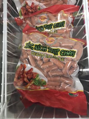 Vegan Sausages 😋 at Thuc Pham Chay Au Lac in Phu Quoc