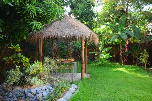 The all new natural outdoor area where you can eat quietly and recharge your battery at Vegetal Wonder in Siem Reap