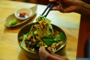 Our japanese Udon soup at Vegetal Wonder in Siem Reap