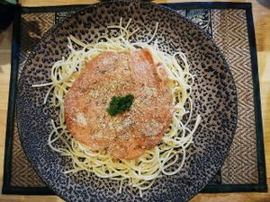 Spaghetti at Vegetal Wonder in Siem Reap