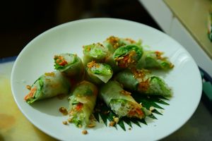Fresh spring rolls ! at Vegetal Wonder in Siem Reap