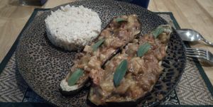 Aubergine dish at Vegetal Wonder in Siem Reap