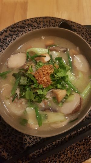 Udon noodle soup. Absolutly delicious. at Vegetal Wonder in Siem Reap