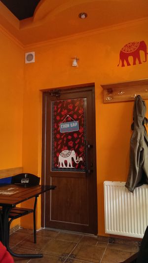 Inside at Slon Bar in Lviv