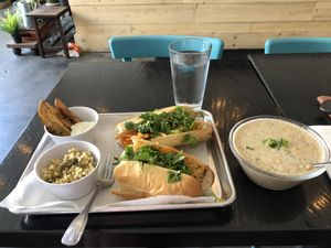 Bahn mi and corn chowder at Milo - East Falls in Philadelphia
