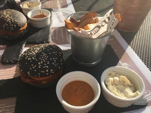 Vegan burger at Coolinart in Bucharest