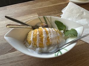 Mango sticky rice   at Bo Tree Kitchen in Belfast