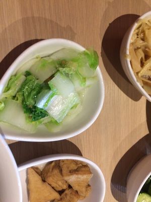cabbage - a little too salty for me at MonGa Cafe in Bellevue