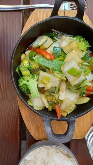 heiße platte mit reis at Ramen Soul in Dusseldorf