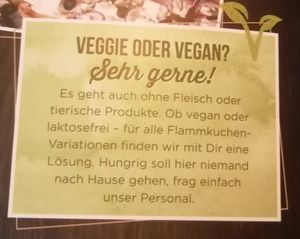 Vegan options at Le Feu in Celle