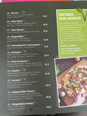 Veggie Optionen  at Le Feu in Celle