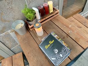 outside at Peter Pane in Leipzig