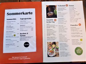 Menu at Vrohstoff in Wurzburg
